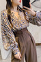 Lantern Sleeve Blouse Foreign Style Bottoming Shirt Fashion Korean Chiffon Shirt Women - ROUTINE FASHION